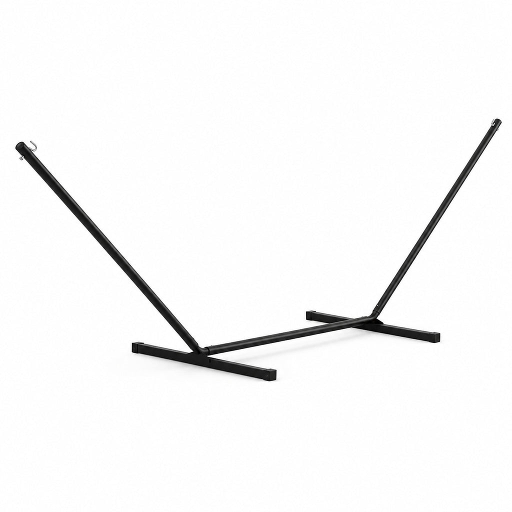 Support hamac noir 360 cm en acier pour jardin et terrasse