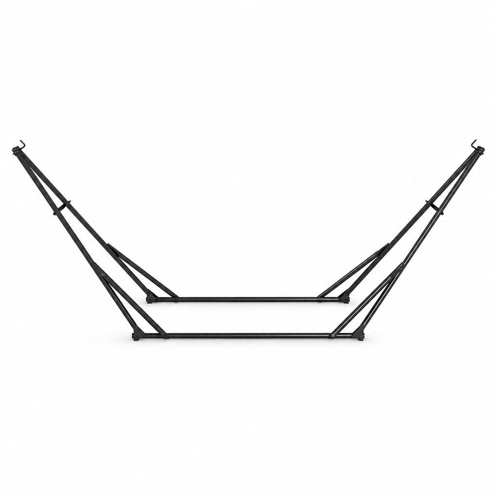 Support de hamac pliable 2 en 1 noir — compatible hamac et chaise suspendue