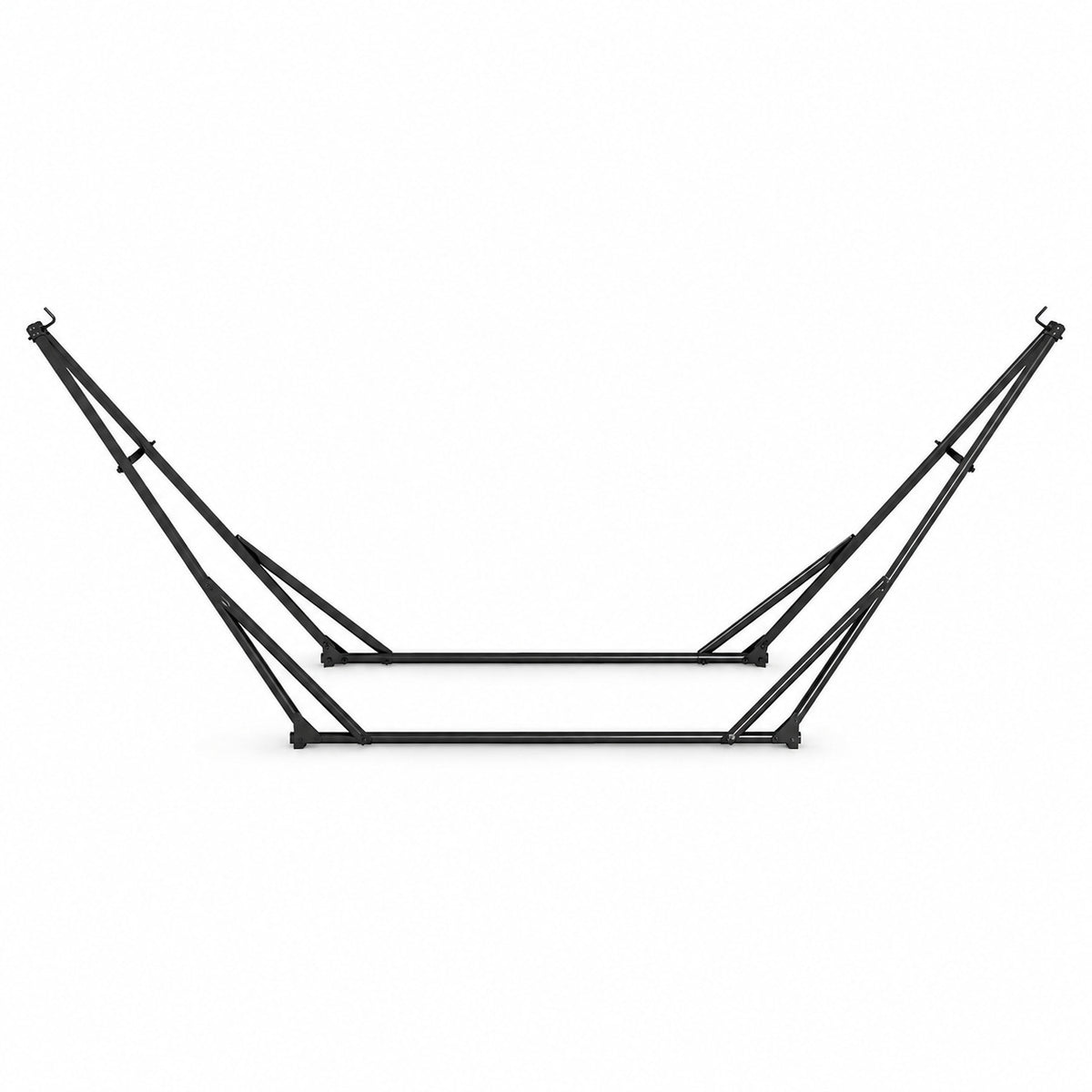 Support de hamac pliable 2 en 1 noir — compatible hamac et chaise suspendue