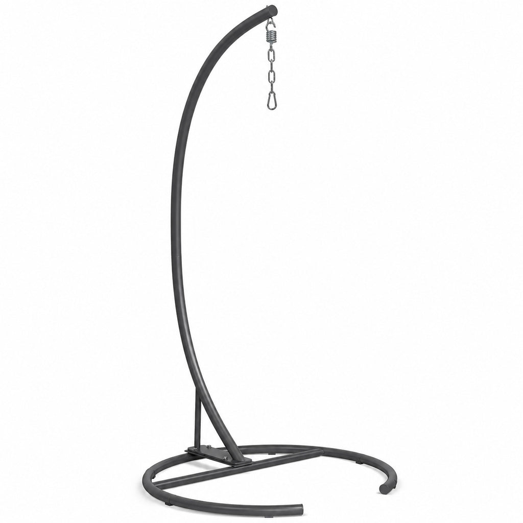 Support pour chaise suspendue en acier noir — base stable 150 kg