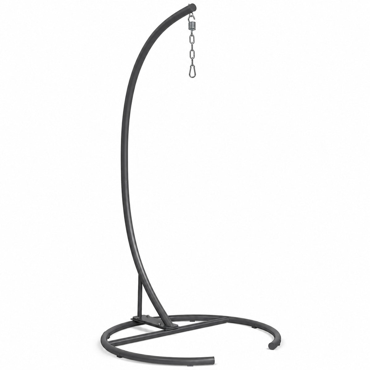 Support pour chaise suspendue en acier noir — base stable 150 kg