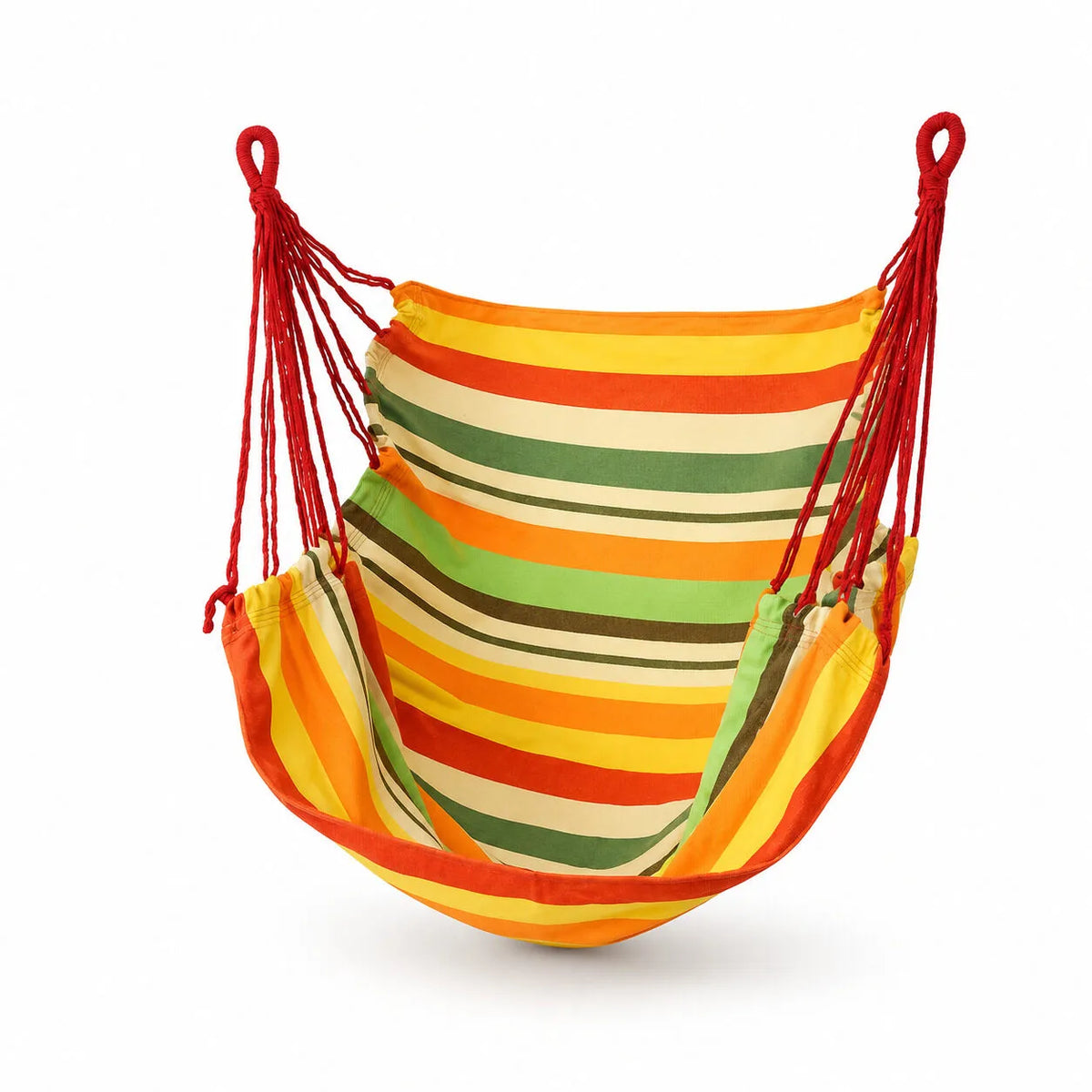 Chaise suspendue rayée orange pour extérieur
