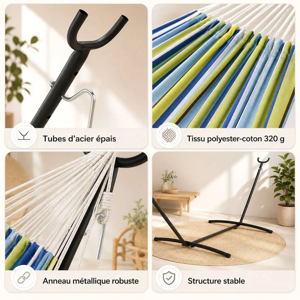 Hamac autoportant portable pour terrasse