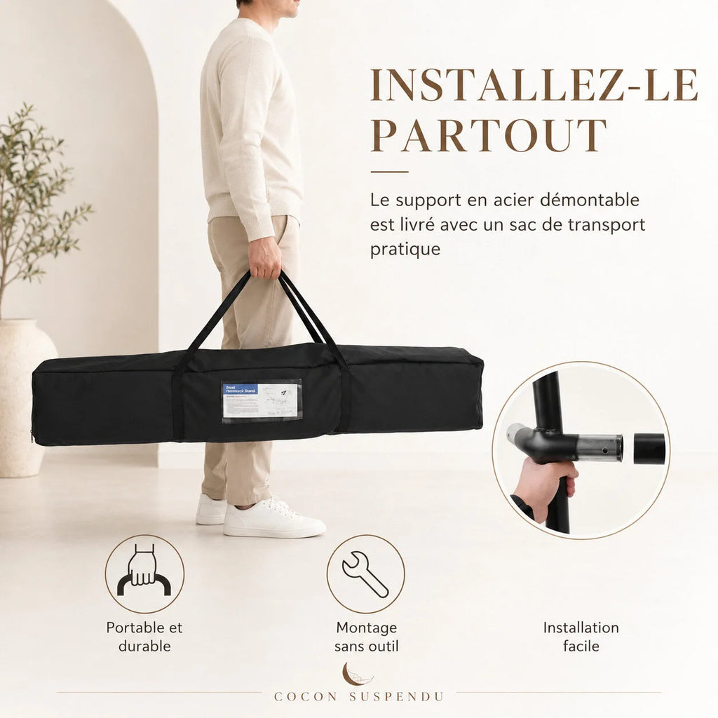 Hamac double café charge 204 kg
